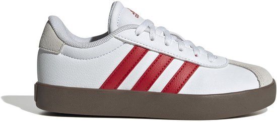 Adidas Sportswear VL Court 3.0 Schoenen Kinderen Wit Leer Unisex Lage Sneakers Maat 39 1/3