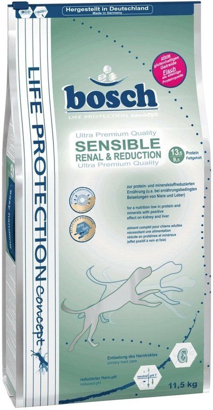 Bosch Renal & Reduction 11,5kg - Adult hond (2-8 jaar) - Vis - Glutenvrij