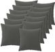 vidaXL Taie d'oreiller anthracite polyester 40 x 40 cm 12 pièces