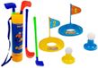 Lean toys Set de golf pour enfants Trous de club avec drapeaux et balles Multicolore Polyester