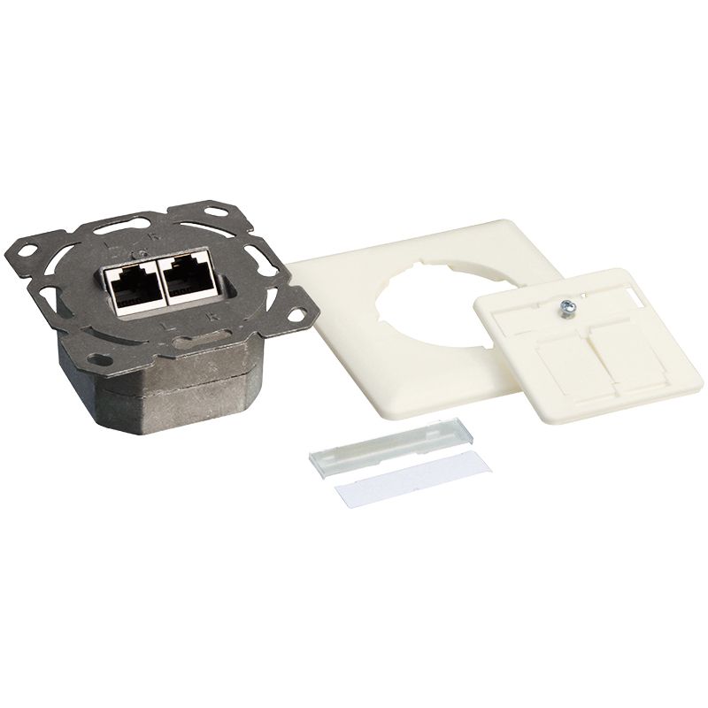 LogiLink NP0023 - Wandcontactdoos - wit, metallic