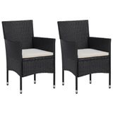 VidaXL Tuinstoelen 2 stuks Polyester Zwart