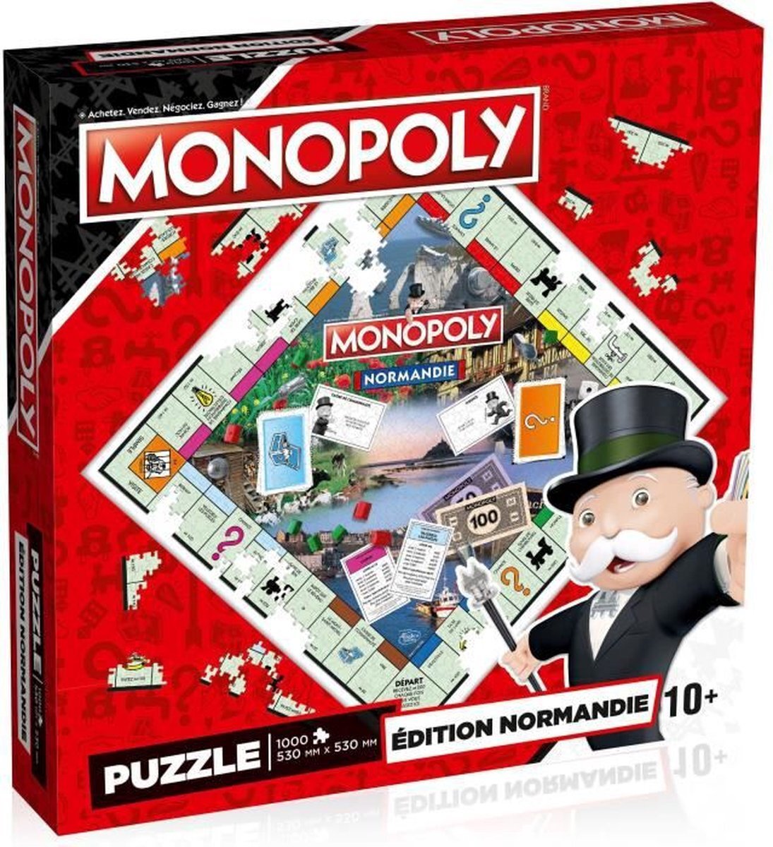 Winning Moves WINNENDE BEWEGINGEN Puzzel Monopoly Normandie 1000 stukjes