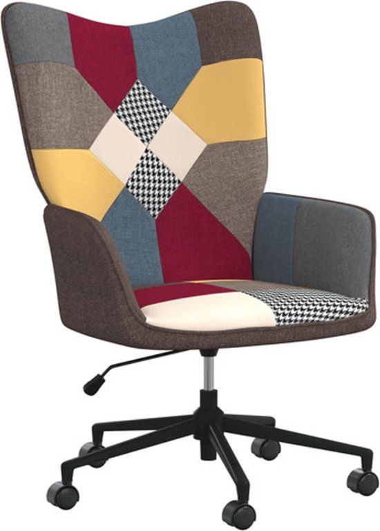 vidaXL Relaxstoel patchwork stof