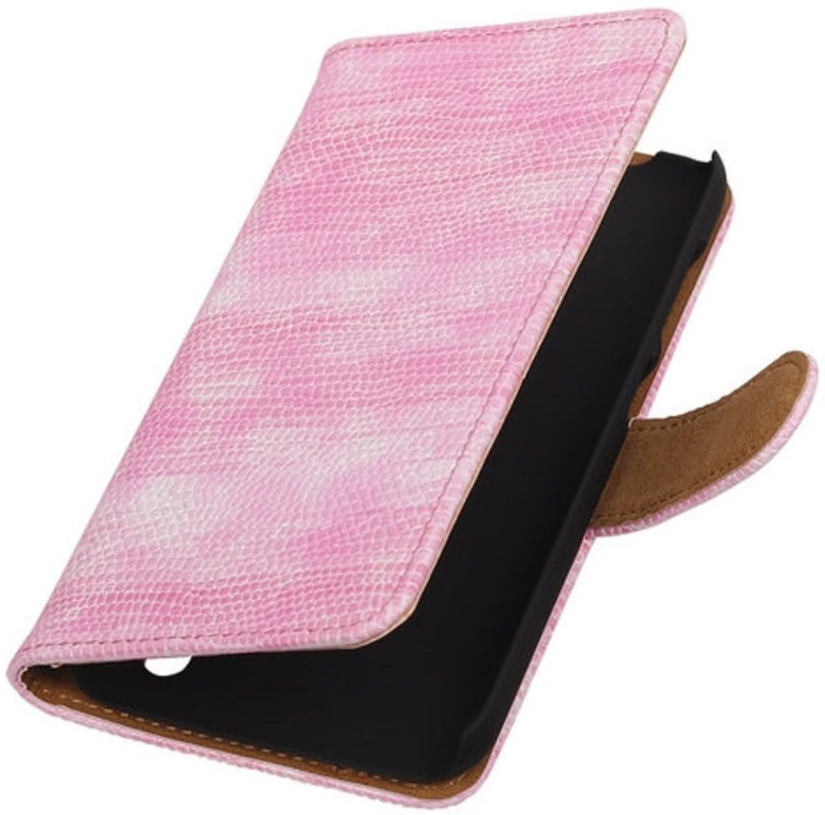 Best Cases Mini Slang Roze Booktype Wallet Hoesje voor Sony Xperia Z5 Compact