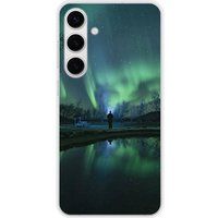 Aurores boreales Bedrukt siliconen hoesje compatibel met Samsung Galaxy S24 Plus, Samsung Galaxy S25 Plus