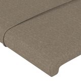 VidaXL 3122410 Hoofdeind & Voeteind Taupe Polyester/Hout 900x50x1180-1280mm met LED