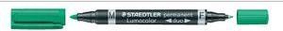 Staedtler Permanent marker - Lumocolor Duo - dubbele punt 0.6mm + 1.5mm - Groen