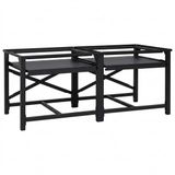 vidaXL Wasmachineverhoger 2 stuks Zwart 120 x 56 x 52 cm Staal
