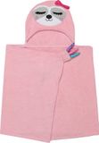 Zoocchini Kids Badcape Sadie the Sloth Roze Katoen
