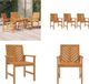 vidaXL Tuinstoelen 3 stuks massief acaciahout bruin