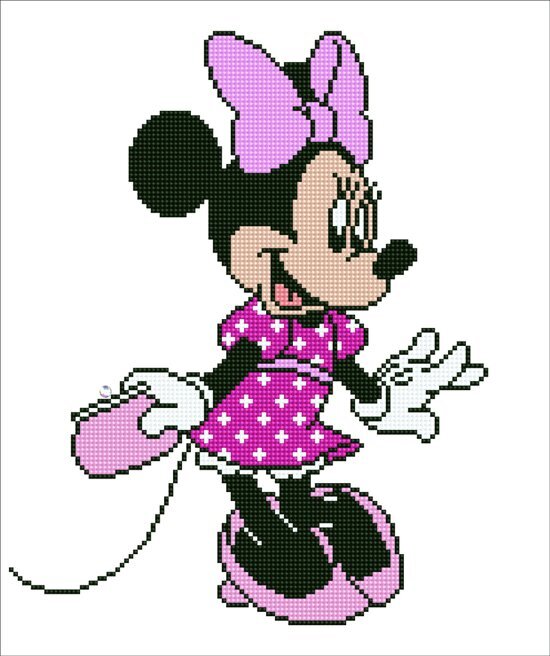 Vervaco DIAMOND PAINTING PARTIAL DISNEY MINNIE MET JUWELEN