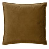 Atmosphera Bank/sierkussens huiskamer Sophia - 45 x 45 cm - goud/bruin - polyester - met rits