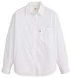 Levi's Harlie New Overhemd Vrouw Wit Katoen Lang Klassieke kraag