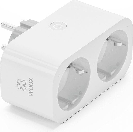 Woox R6153 Dubbele Smart Stekker - Wifi Stekker Met Twee Stopcontacten - Groen