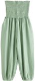 Next Dames Aangerimpelde Jumpsuit met Wijde Pijpen - Groen