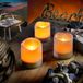esotec Lot de 3 bougies solaires à LED Romantica Lumière vacillante Lumière solaire extérieure 102054