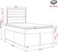 vidaXL Boxspringbed met Matras Crèmekleurig 120 x 200 cm Stof