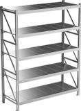 Povag Stellingkast - Magazijnstelling - 200x160x60 cm - 150 kg per legniveau - Gegalvaniseerd staal - 5 legniveaus