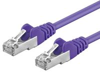 PremiumCord Netwerkkabel, Ethernet, LAN & patchkabel CAT6a, 10 Gbit/s, S/FTP PIMF afscherming, AWG 26/7, 100% Cu, snel flexibel en robuust RJ45-kabel, paars, 2 m