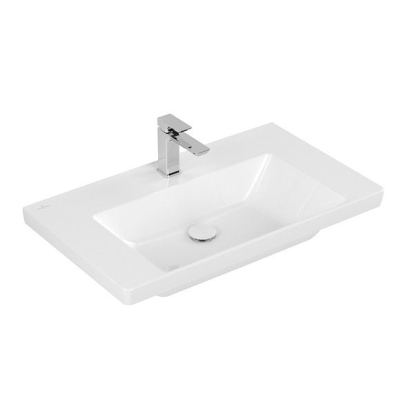 Villeroy & Boch Subway 3.0 meubelwastafel 80x47cm Wit Alpin glans Ceramic+ 4A7081R1
