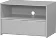 WOOOD Yissa meuble TV avec tiroir/ compartiment ouvert - Pin - Gris nuage