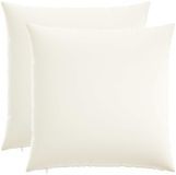 vidaXL - Kussensloop - Wit - 60 x 60 cm - Katoensatijn - 2 stuks