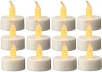 Lumineo LED waxinelichtjes - 12x st - wit - met afstandsbediening