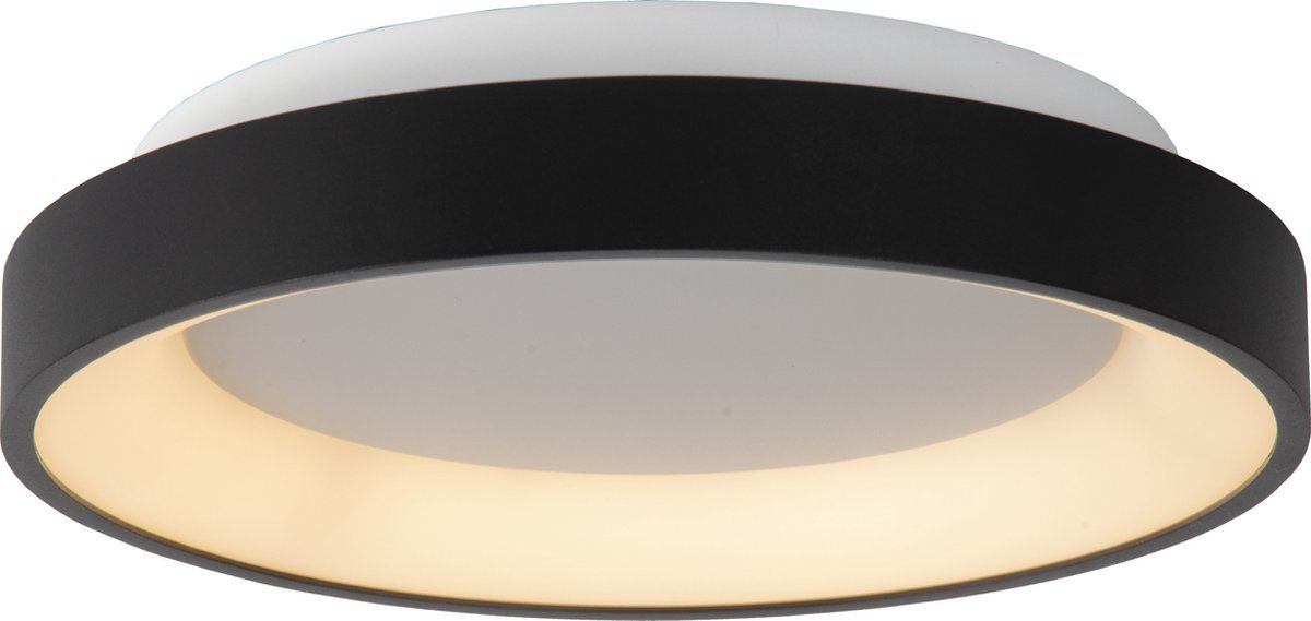 Lucide VIDAL Plafonnière - Ø 28 cm - LED Dimb. - 1x20W 2700K - Zwart