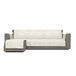 Italian Bed Linen "Glamour" Anti-Slip Sofa Cover met Chaise-Longue Links, Crème, 290cm