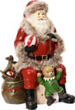 Decoris Kaemingk Kerstman polyresin l9.7b13h19 cm rood kerst Decoris