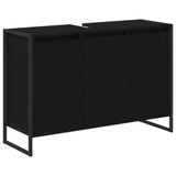 vidaXL Badkamerkast Zwart Bewerkt Hout 90 x 30 x 60 cm