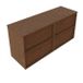 Saniclass Holz Frame Badkamermeubelset - 140x45x62cm - houten topblad - zonder kraangat - 4 lades - glans walnut pure (hout) SW1578618/SW1420832