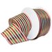 Morex Ribbon 7487.60/50-699 Frans Bedraad Polyester Barok Noel Lint, 2 1/2 "x 50 yd, Wit/Groen/Rood