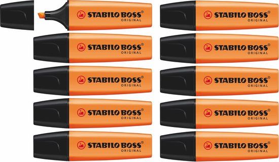 STABILO BOSS ORIGINAL Markeerstift Oranje - Doos 10 Stuks
