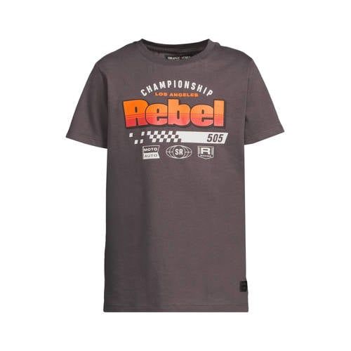 Orange Stars T-shirt grijs