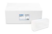 Funny papieren handdoek, Z-interfold, 20,6 x 24 cm, gevouwen 8,5 cm diep, 2-laags, hoogwit, 3750 vellen, 1 stuks