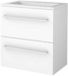 Basic Line Start 39 Badkamermeubelset - Ondiep - 60 x 39 cm - Met Grepen - 2 Lades - Acryl Wastafel - 1 Kraangat - Ice White