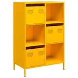 vidaXL Hoge kast, mosterdgeel, 68x39x103,5 cm, staal