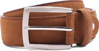 Suitable Riem Suede Cognac 307 - Maat 95 - Heren leren broekriem