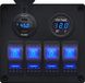 ProRide Schakelpaneel 12V voor Auto/Boot - USB C Lader 2 Poorten met Voltmeter/Wattagemeter - 45W/QC3.0 - 4 Schakelaars