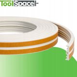 Gold tools ToolSpace Zelfklevende Rubberen Afdichting (Type E) – 6 Meter (Wit) – Voor Smalle Kieren 1-3,5 mm – Raam & Deur Isolatie (EPDM)