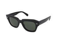 Ray-Ban State Street RB2186 901/31 Zonnebril Zwart Bruin Kunststof