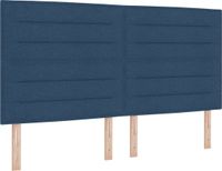 vidaXL Boxspringbed met matras, blauwe LED-verlichting, 180 x 200 cm, gestoffeerd