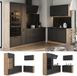 Vicco Hoekkeuken R-Line, Antraciet landelijk/Goudkleurig Eiken, 230 x 120 cm antraciet werkblad
