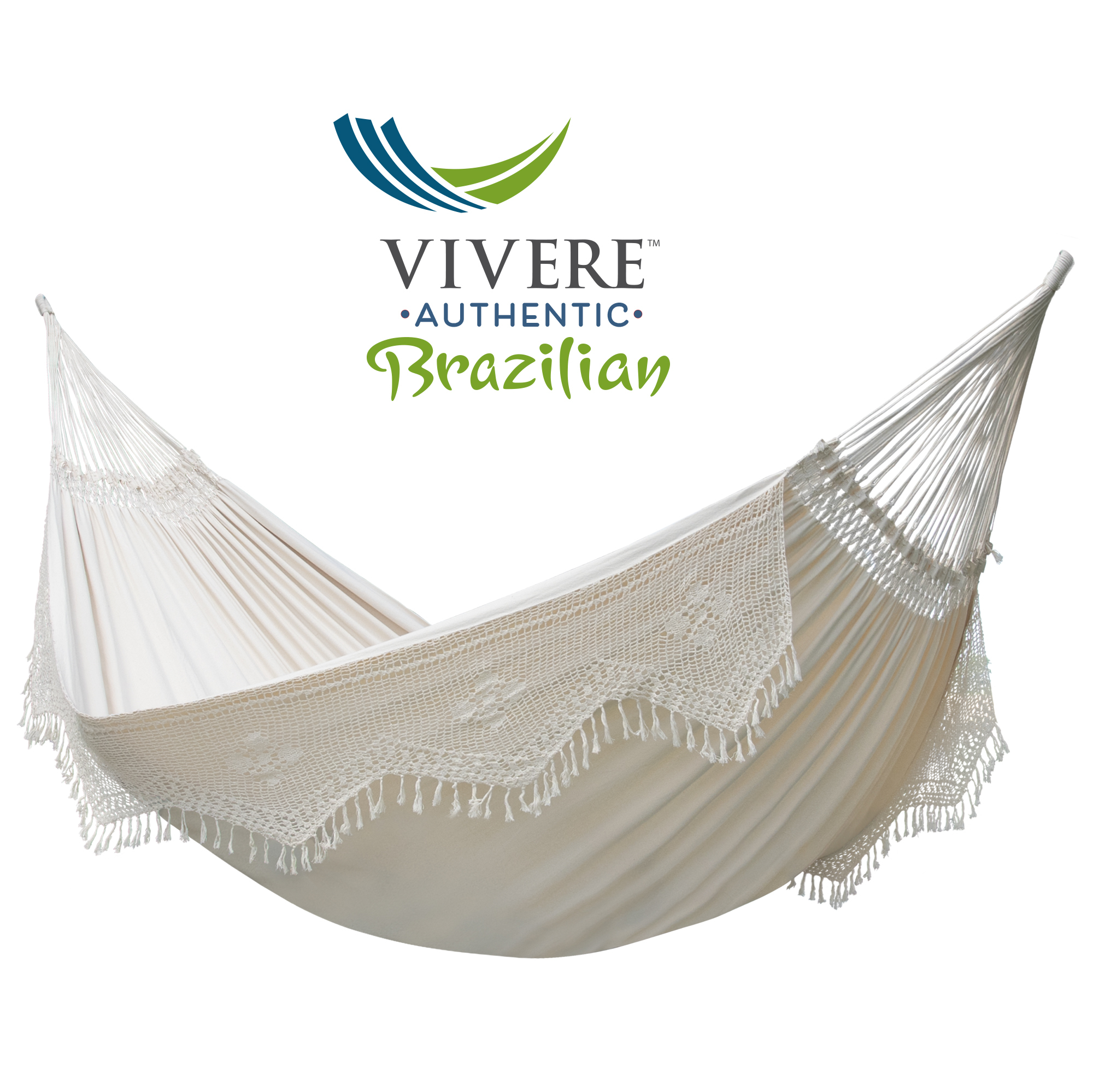 Vivere Braziliaanse effen 2-persoons hangmat