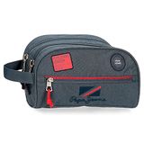 Pepe Jeans Kay make-uptas met twee vakken, aanpasbaar, blauw, 26 x 16 x 12 cm, polyester