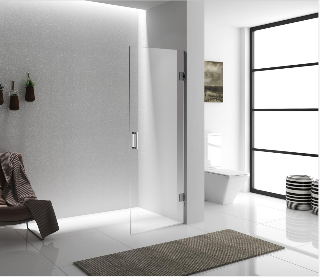 Badkamerplanet Douchedeur 90x200 cm Zonder Profiel RVS304 Nano Clean Anti Kalk