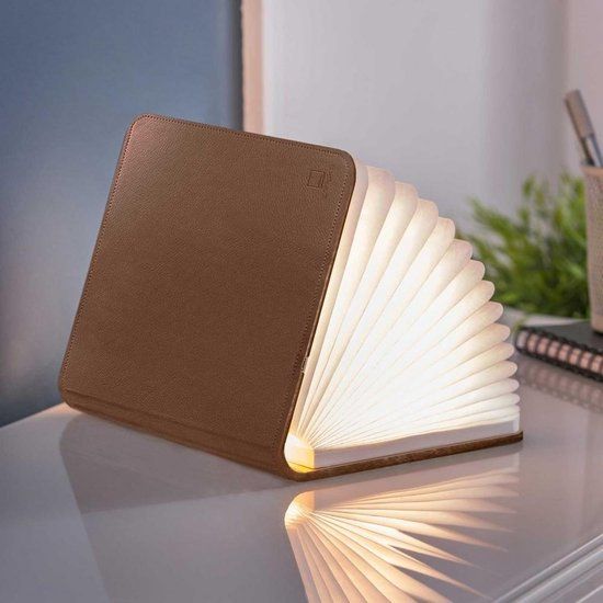 Gingko Smart Book Light - Bruin Leder - Large