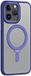 Merkloos Apple iPhone 15 Pro Max Hoesje met MagSafe Kickstand Donker Blauw